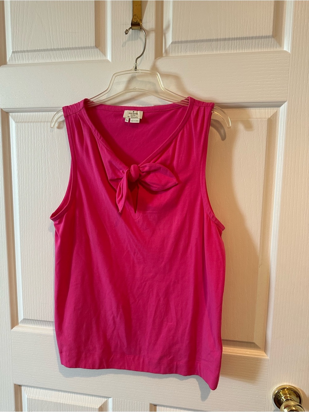 kate spade Hot Pink Knot-Front Tank Top